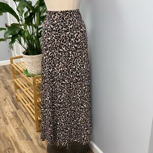 NWT LuLaRoe Maxi Skirt S  Leopard Cheetah Animal Print Stretch High Waist Modest